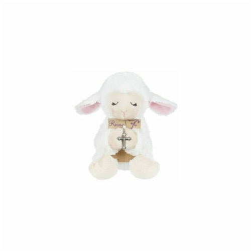 Ganz USA 170402 Plush-Lamb with Rosary Perspective: front