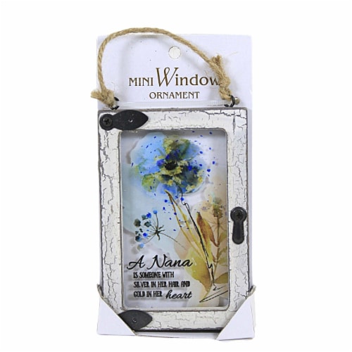 Holiday Ornament Window Message Ornament Mini Family Friend Professional Er75690 Nana Perspective: front