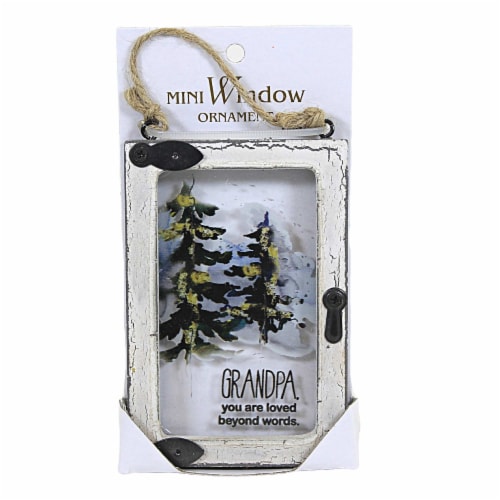 Holiday Ornament Window Message Ornament Mini Family Friend Professional Er75690 Grandpa Perspective: front