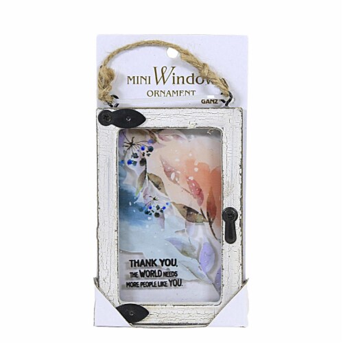 Holiday Ornament Window Message Ornament Mini Family Friend Professional Er75690 Thank You Perspective: front