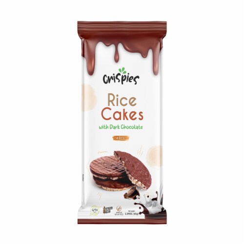 Crispies Dark Chocolate Rice Cakes Perspective: front