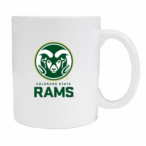 R & R Imports MUG2-C-COL19 W Colorado State Rams White Ceramic Coffee Mug - Pack of 2 Perspective: front