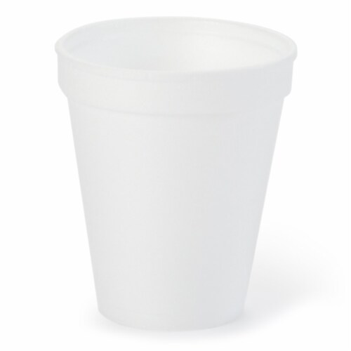 WinCup Disposable Drinking Cup White Styrofoam 8 oz. 25 Ct 8C8W Perspective: front