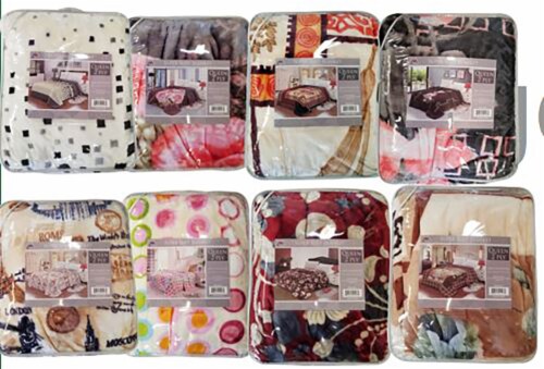 VMI Soft Microplush Patterned Blanket - Assorted Perspective: front