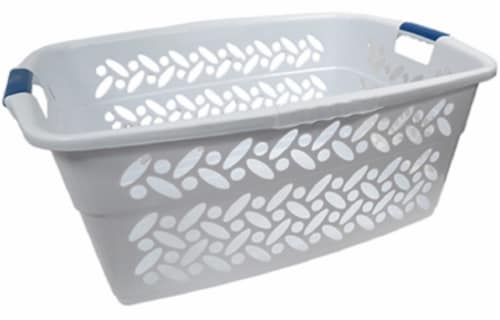 VM International Rectangular Laundry Basket - White Perspective: front