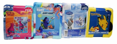 VM International Kids Character Silky Soft Throw Blanket - Assorted Perspective: front