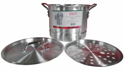 12 PC Silver Aluminum Stock Pot Set – R & B Import