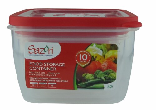 Sazon Square Food Storage Containers Perspective: front
