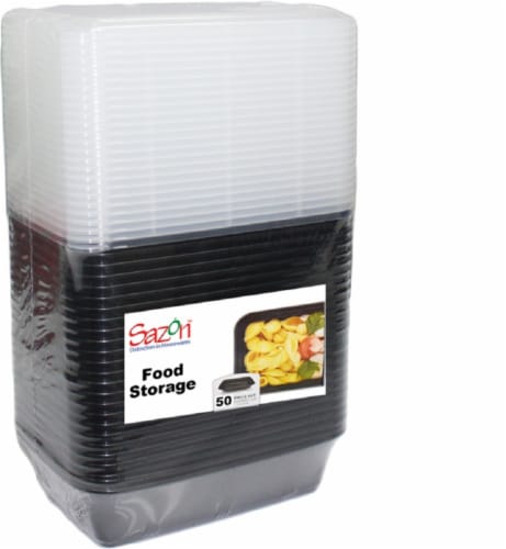 Sazon Rectangle Food Storage Containers 50 Pack Perspective: front