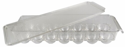 Sazon Refrigerator Egg Storage Bin - Clear Perspective: front