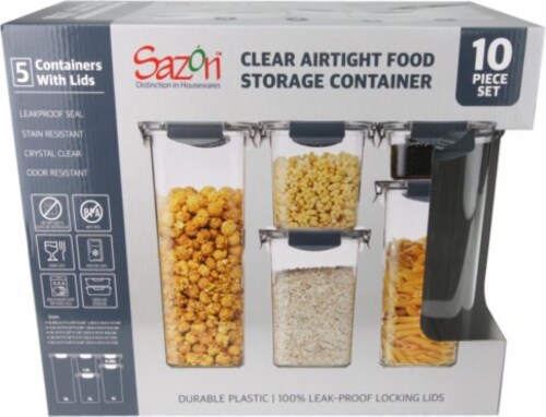 Sazon™ Airtight Food Storage Container Set - Clear Perspective: front