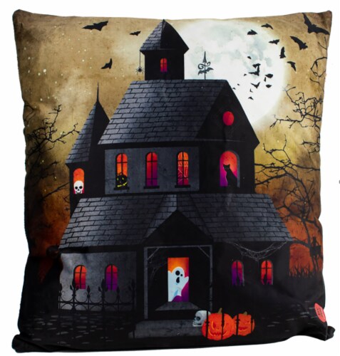 VMI Housewares LED Light Halloween Decorative Pillow Perspective: front
