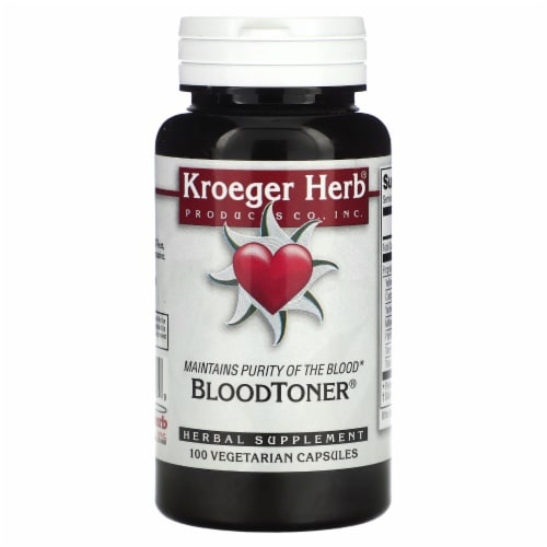 Kroeger Herb Co Blood Toner - 100 Vegetarian Capsules Perspective: front