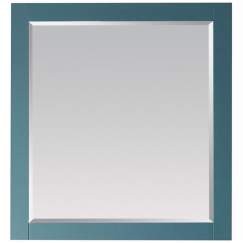 Vinnova Florence 36 Bathroom Vanity Framed Wall Mirror in Royal Green Perspective: front