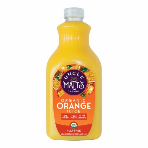 Uncle Matt's Organic Pulp Free Orange Juice Perspective: front