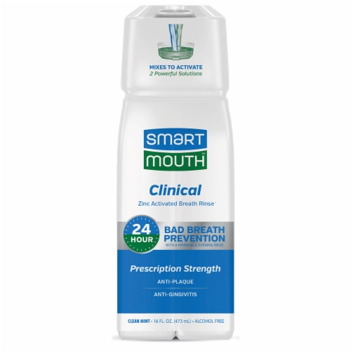 SmartMouth™ Clinical Activated Oral Rinse - Dual Bottle - Clean Mint Perspective: front