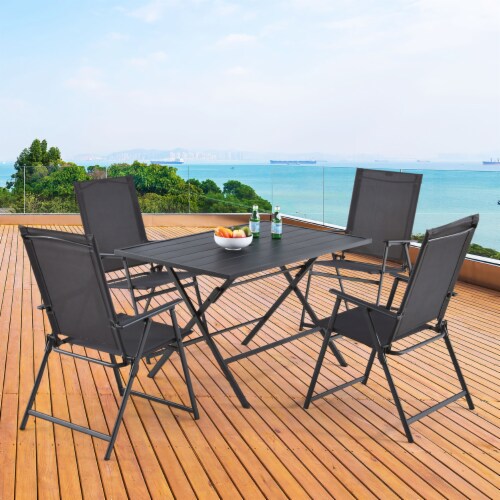 5 pc folding table store and chairs