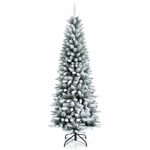 6.5 foot shop flocked christmas tree