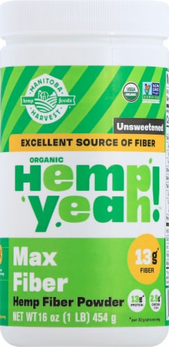 Manitoba Harvest Hemp Yeah! Organic Unsweetened Hemp Fiber Powder Perspective: front