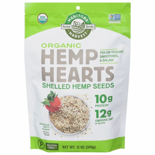Manitoba Harvest Raw Shelled Hemp Seeds Perspective: front