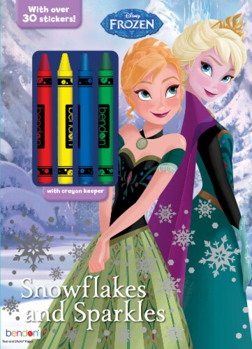 Bendon Disney Frozen 2 Snowlfakes & Sparkles Coloring & Activity Book with Crayons Perspective: front