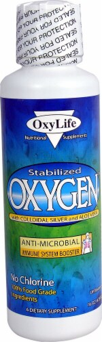 Oxylife  Oxygen with Colloidal Silver and Aloe Vera   Unflavored Perspective: front