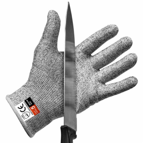 KapscoMoto HOM-004 Cut Resistant Gloves Food Grade Level 5 Protection Safety Kitchen Cuts Glo Perspective: front
