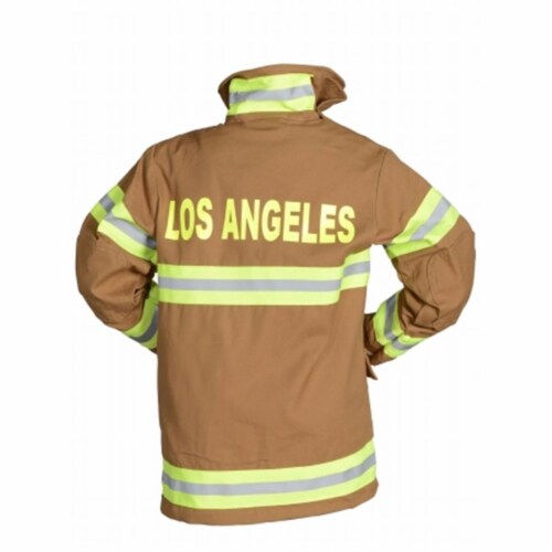 Aeromax FT-LA-46 Junior Fire Fighter Los Angeles Suit Age 4 to 6 Years - Tan Perspective: front