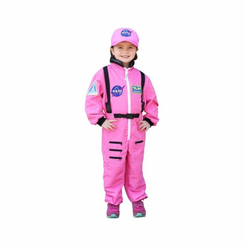 Aeromax Industries AEAASP46 Nasa Astronaut Pink Jumpsuit Get Real Gear Dress Up for Kids - Si Perspective: front