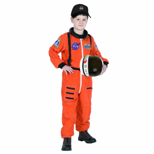 Aeromax ASO-1214 Junior Astronaut Suit with Embroidered Cap size 12/14 orange Perspective: front