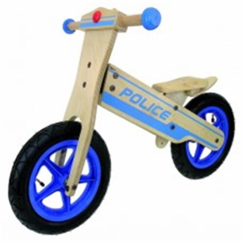 M-Wave 659978 12 in. Wooden Police Balance & Running Bike Perspective: front