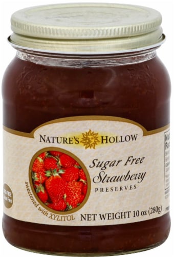 Nature's Hollow Sugar Free Strawberry Preserves Perspective: front