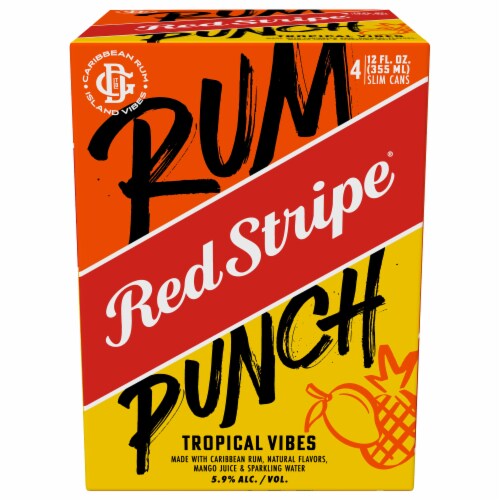 Red Stripe Tropical Vibes Rum Punch Perspective: front