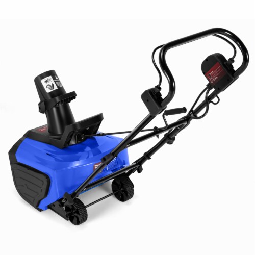 15Amp Corded Snow Blower w/ 180°Chute Rotation & 2 Transport Wheels Red\Blue black Perspective: front
