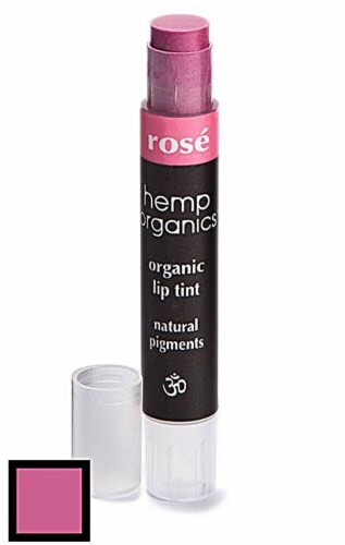 Colorganics Hemp Organics Rose Lip Tint Perspective: front