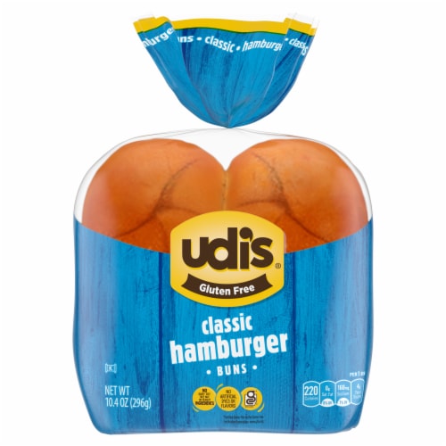 Udi's Gluten Free Frozen Classic Hamburger Buns Perspective: front