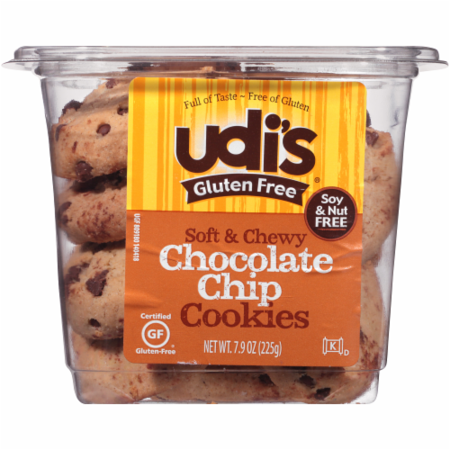 Udi's Gluten Free Chocolate Chip Cookies Perspective: front