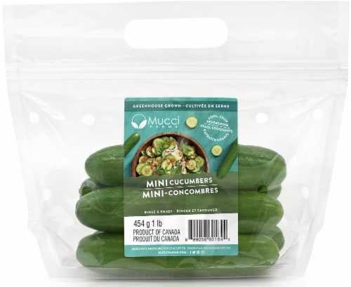 Mucci Farms Mini Cucumbers Perspective: front