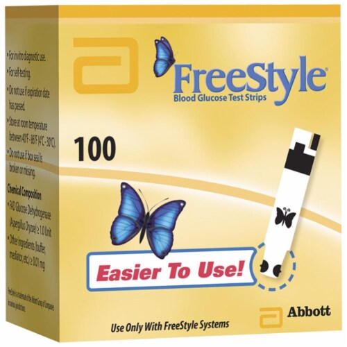 Freestyle Blood Glucose Test Strip Perspective: front