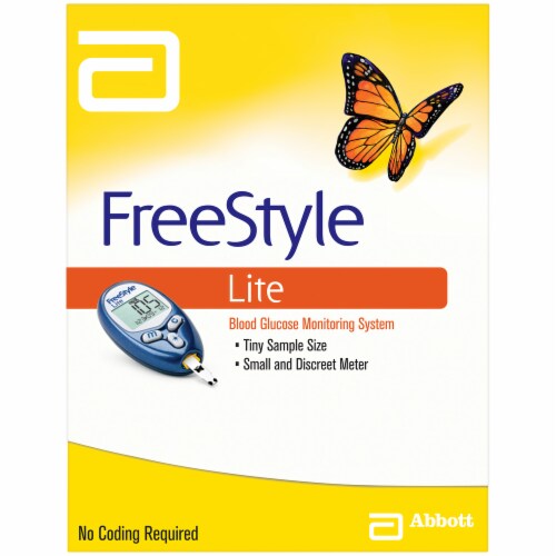 FreeStyle Lite Blood Glucose Monitoring System Perspective: front
