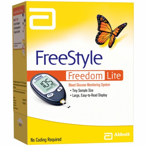 FreeStyle Freedom Lite Blood Glucose Monitoring System Perspective: front