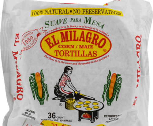 El Milagro Corn Tortillas Perspective: front