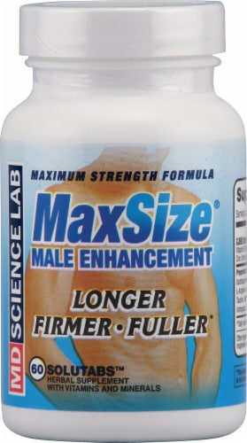 M.D. Science Lab Maximum Strength MaxSize® Male Enhancement Tablets Perspective: front