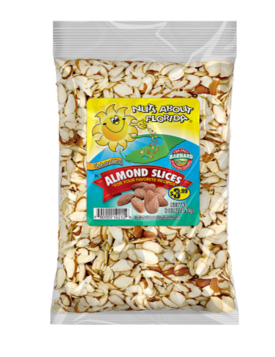 Nuts About Florida® Natural Sliced Almonds Perspective: front