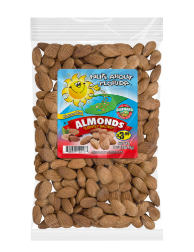 Nuts About Florida® Lightly Salted Roasted Almonds Perspective: front