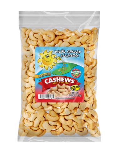Nuts About Florida® Lightly Salted Roasted Cashews Perspective: front