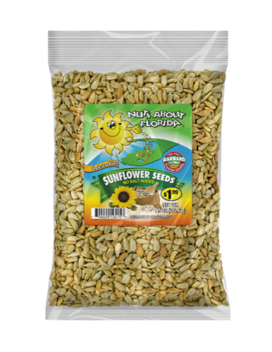Nuts About Florida® Unsalted Roasted Sunflower Seeds Perspective: front