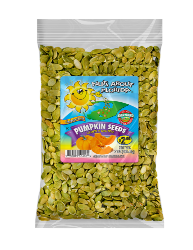 Nuts About Florida® Lightly Salted Roasted Pumpkin Seeds Perspective: front