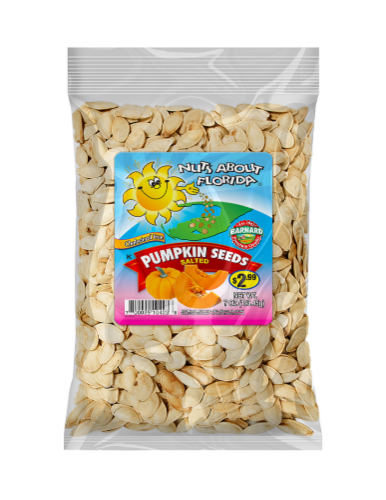 Nuts About Florida® Salted Roasted Pumpkin Seeds Perspective: front