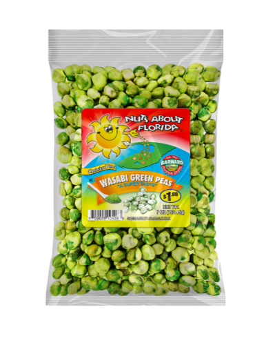 Nuts About Florida® Wasabi Green Peas Perspective: front
